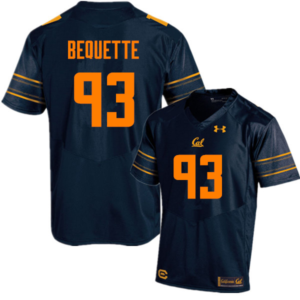 Men #93 Luc Bequette Cal Bears (California Golden Bears College) Football Jerseys Sale-Navy - Click Image to Close